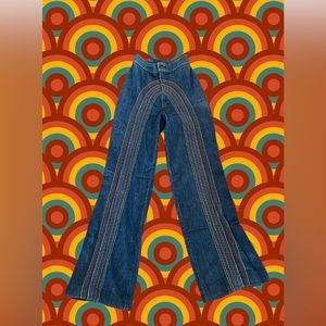 Vintage 1970s Rainbow Bell Bottom Jeans